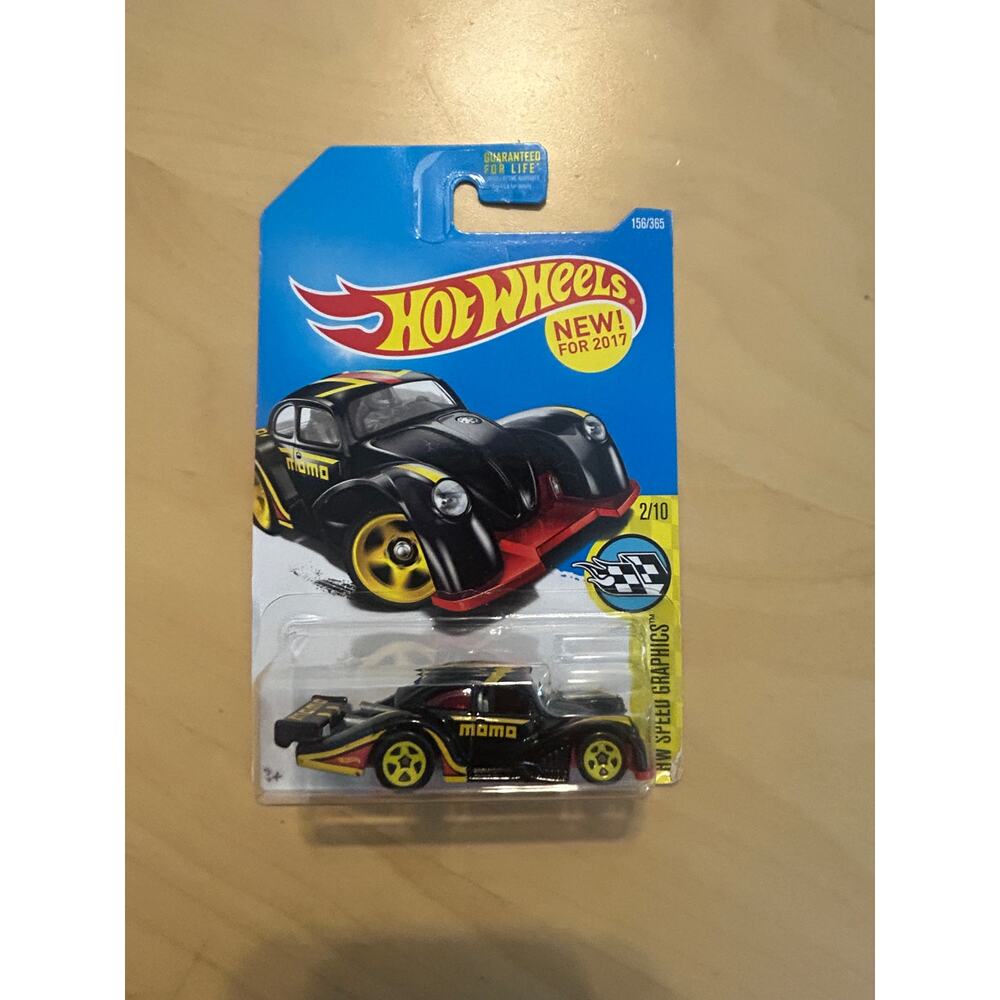 Hot Wheels Volkswagen Käfer Racer MOMO Black Yellow 2017 New